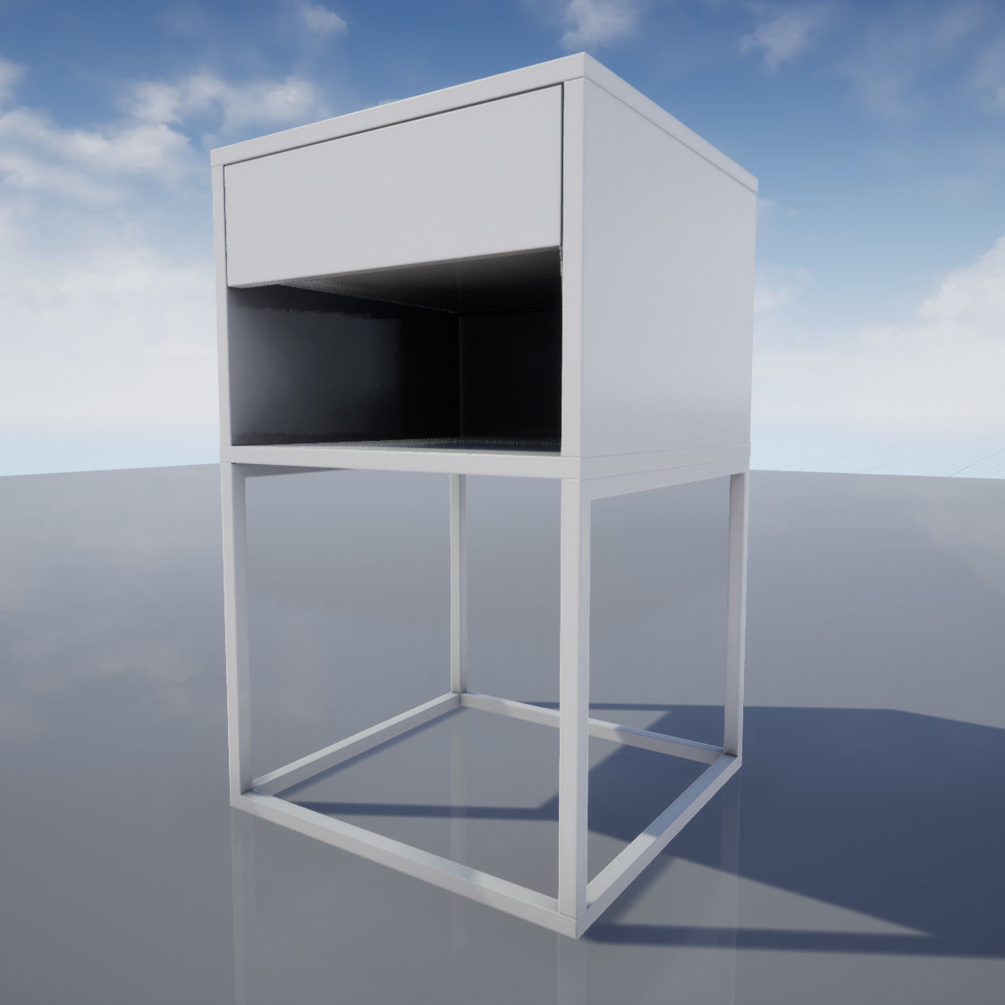 VIKHAMMER Nightstand for UE4 Low-poly 3D model_2