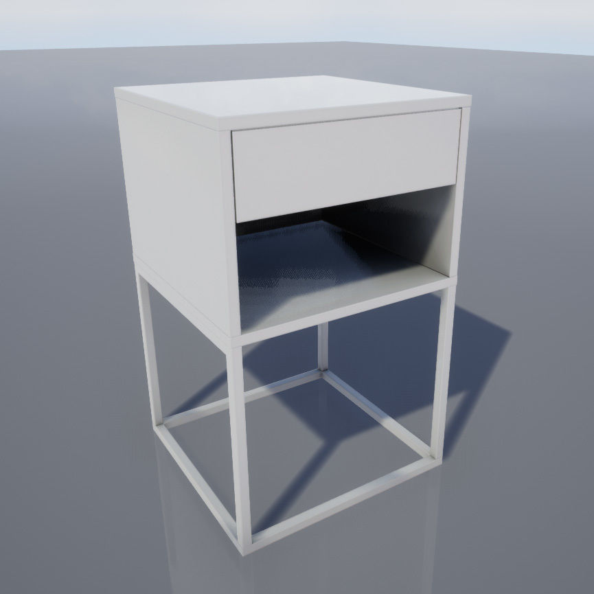 VIKHAMMER Nightstand for UE4 Low-poly 3D model_9