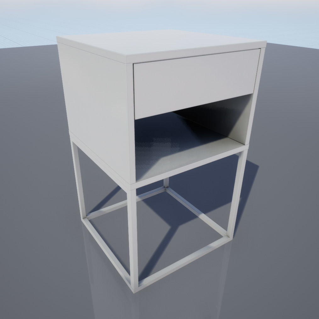 VIKHAMMER Nightstand for UE4 Low-poly 3D model_7