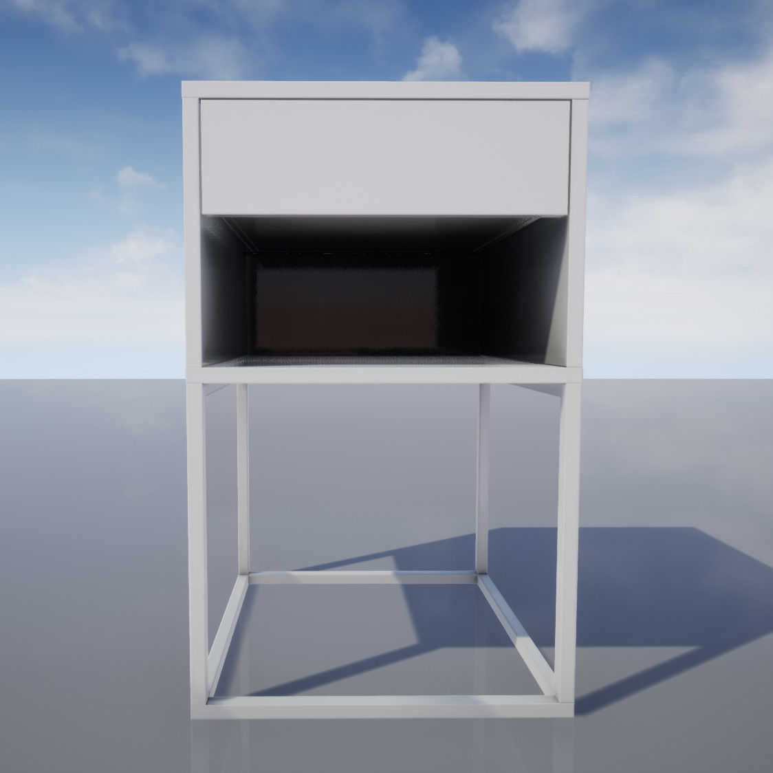VIKHAMMER Nightstand for UE4 Low-poly 3D model_3