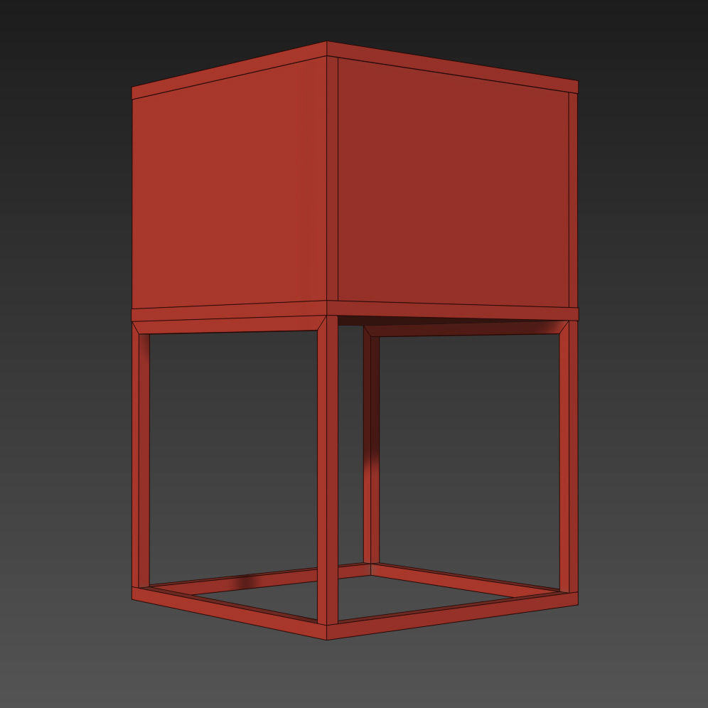 VIKHAMMER Nightstand for UE4 Low-poly 3D model_20