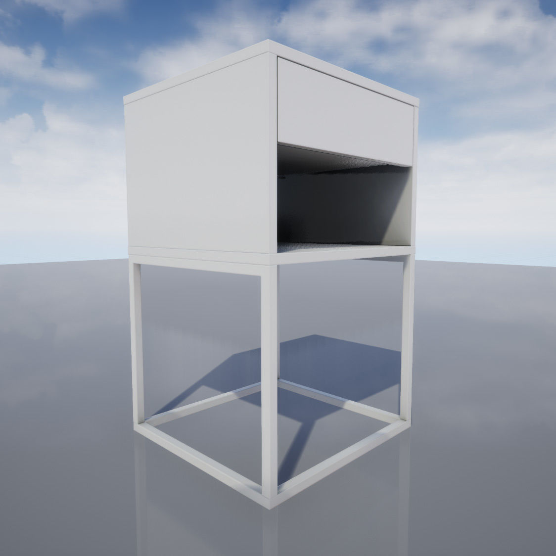 VIKHAMMER Nightstand for UE4 Low-poly 3D model_4