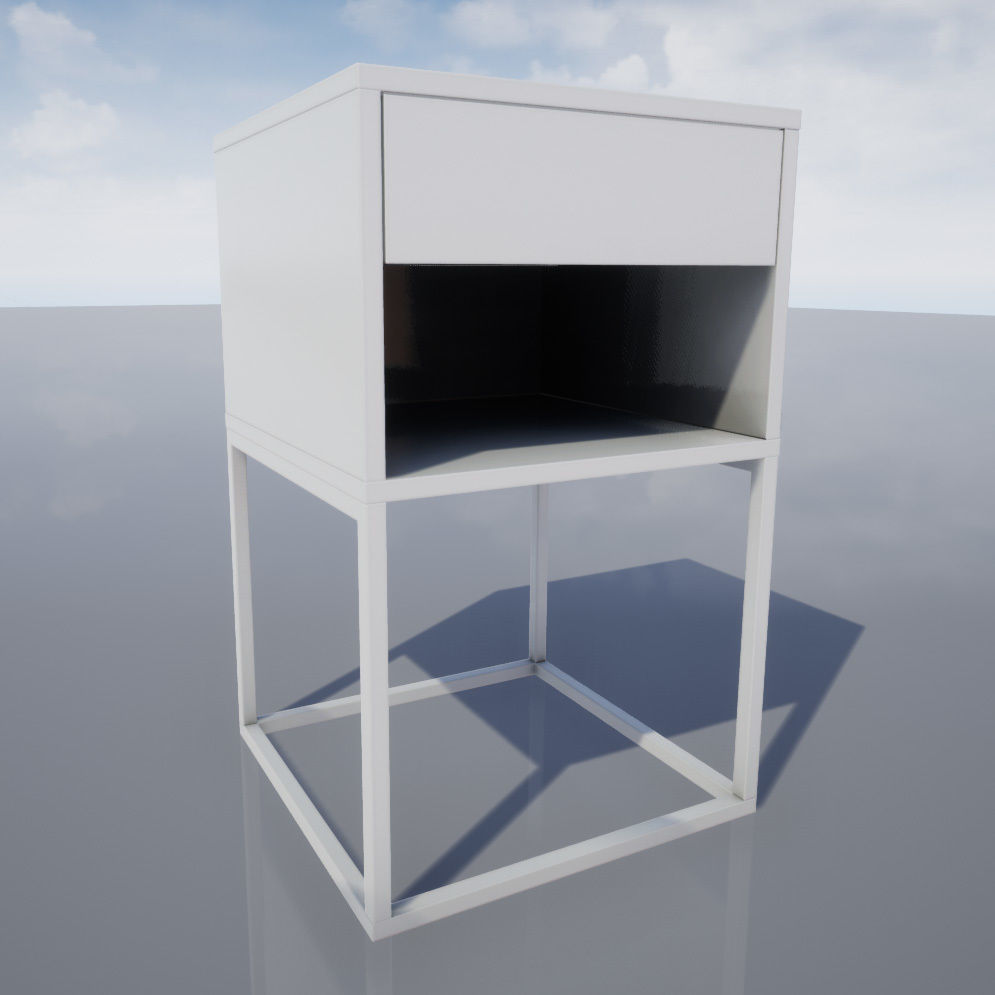 VIKHAMMER Nightstand for UE4 Low-poly 3D model_10