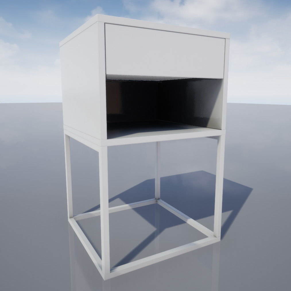 VIKHAMMER Nightstand for UE4 Low-poly 3D model_8