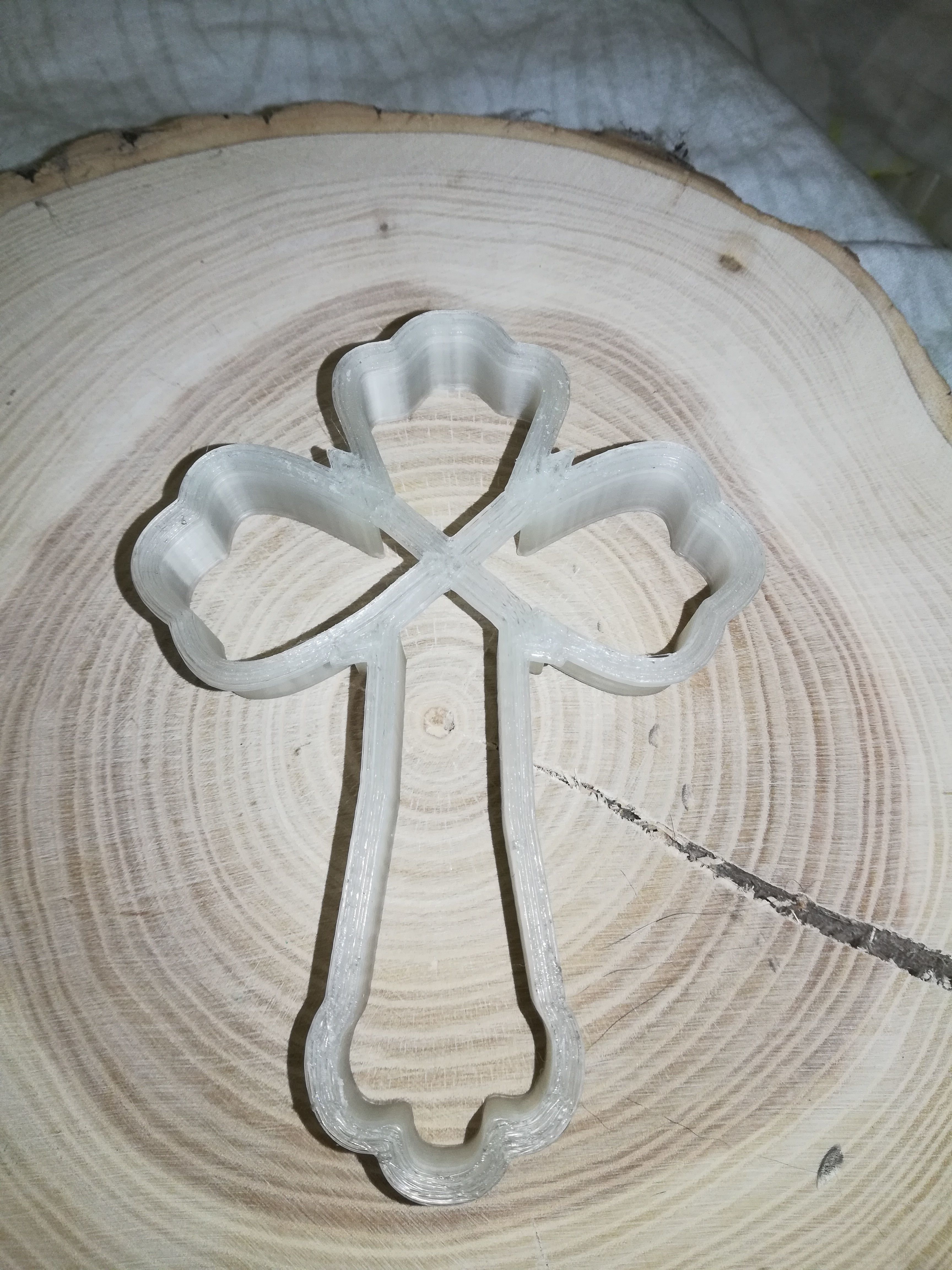 0002 Cross with notches cookie cutter Easter 3D print model_2