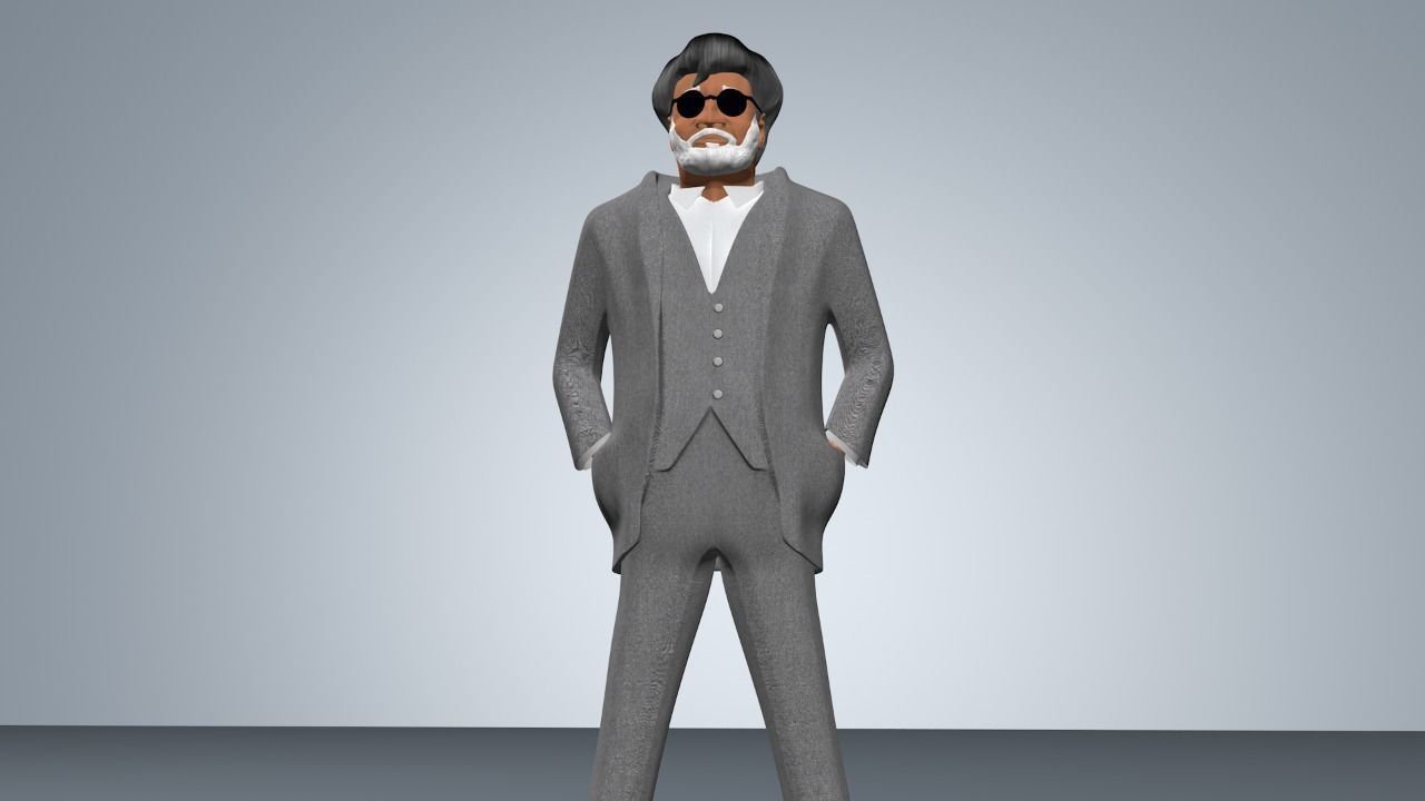 Superstar Rajinkanth Kabali 3D Model 3D model_2