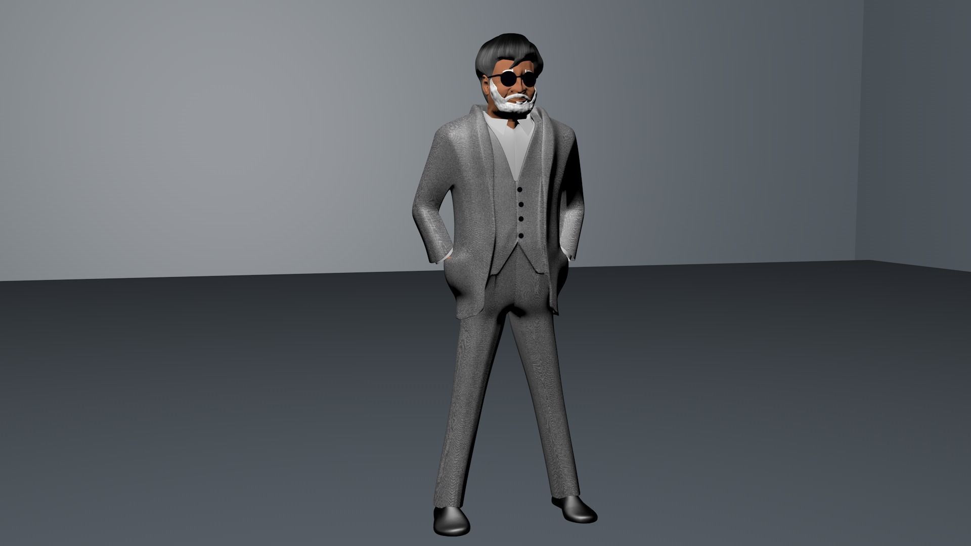 Superstar Rajinkanth Kabali 3D Model 3D model_3