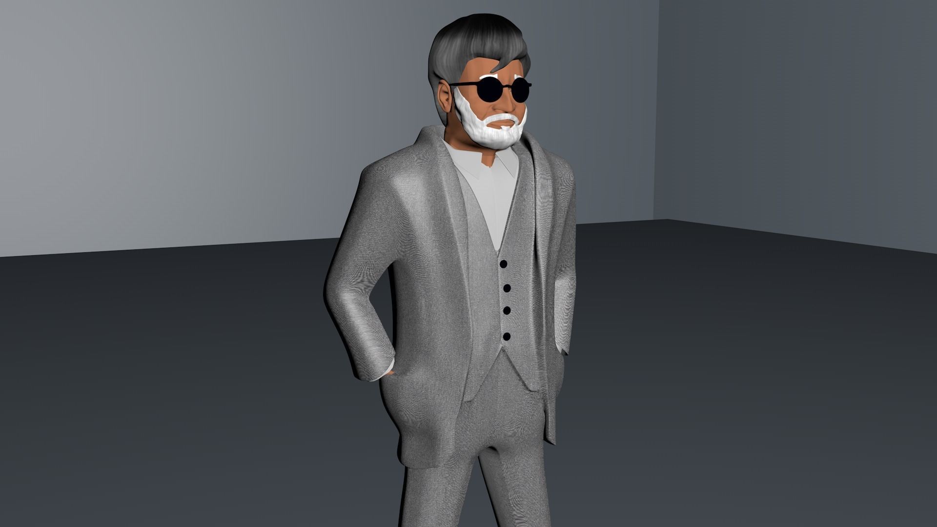 Superstar Rajinkanth Kabali 3D Model 3D model_5