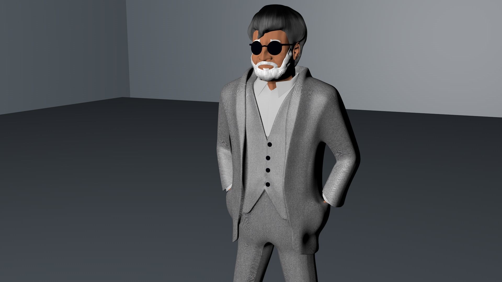 Superstar Rajinkanth Kabali 3D Model 3D model_4