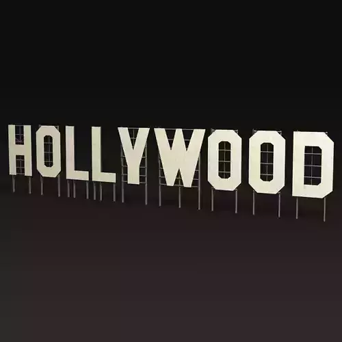 Hollywood sign 3D model