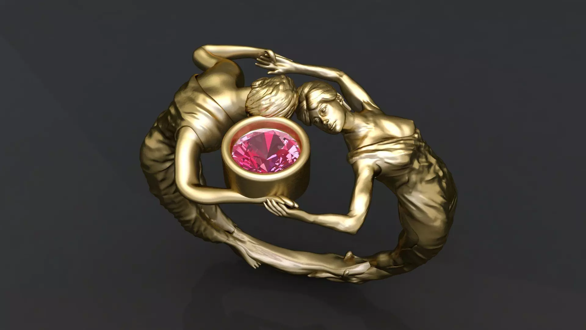 Couple Engagement RIng 3D print model