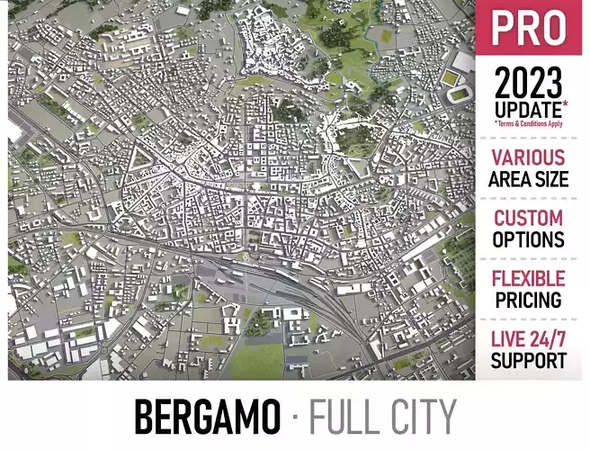 Bergamo Low-poly 3D model