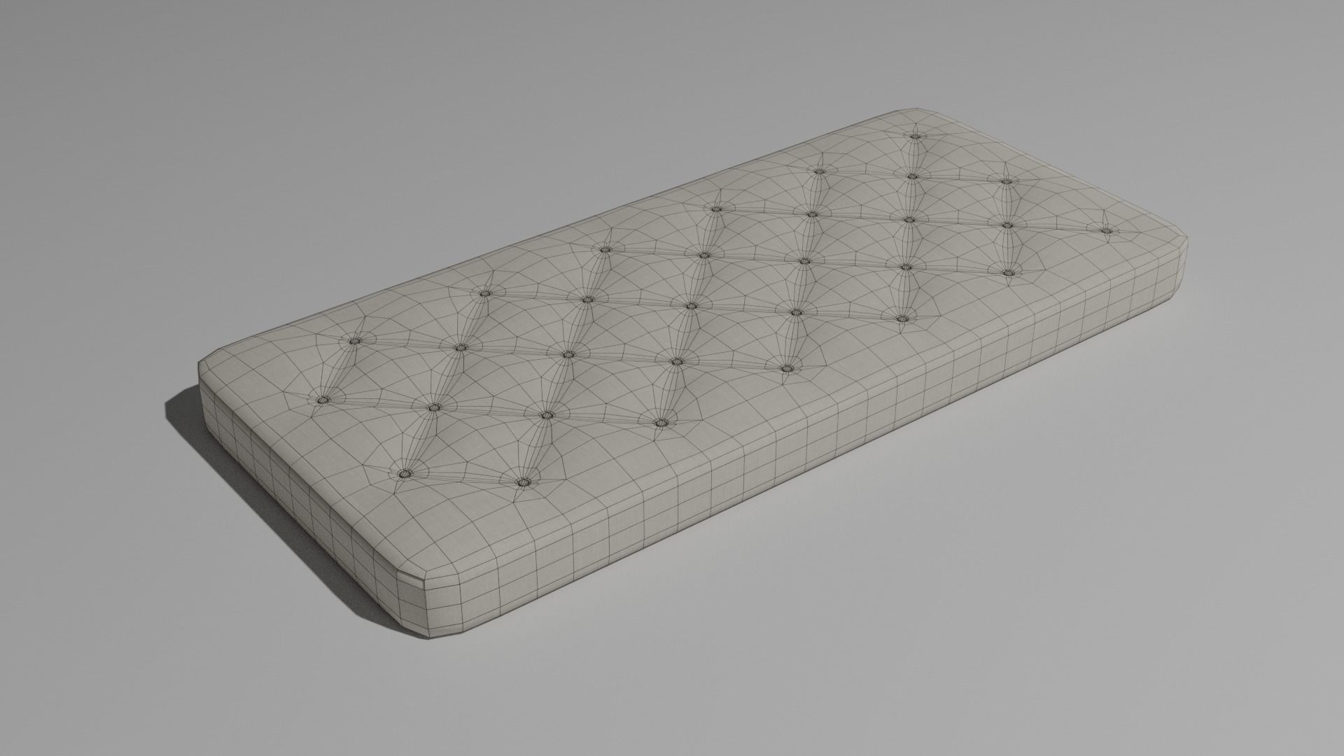 Mattress - Low-poly PBR cushion Low-poly 3D model_4