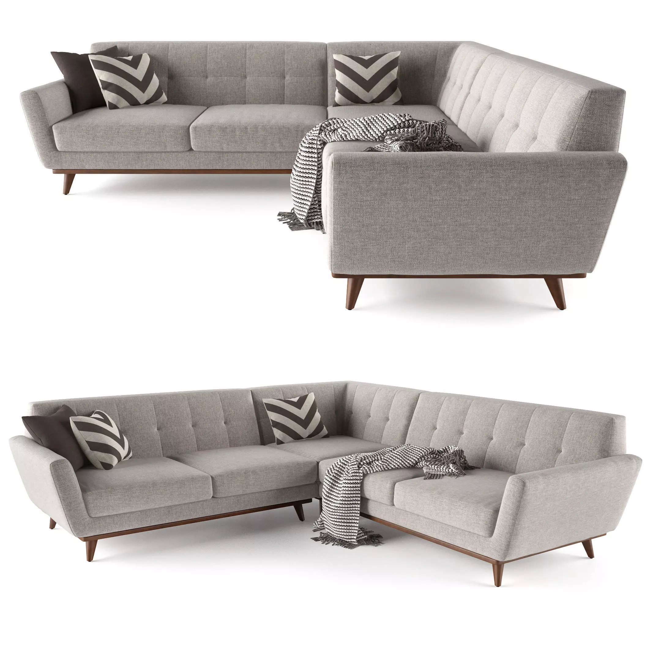 Joybird Hughes Corner Sectional Sofa 3D model_0