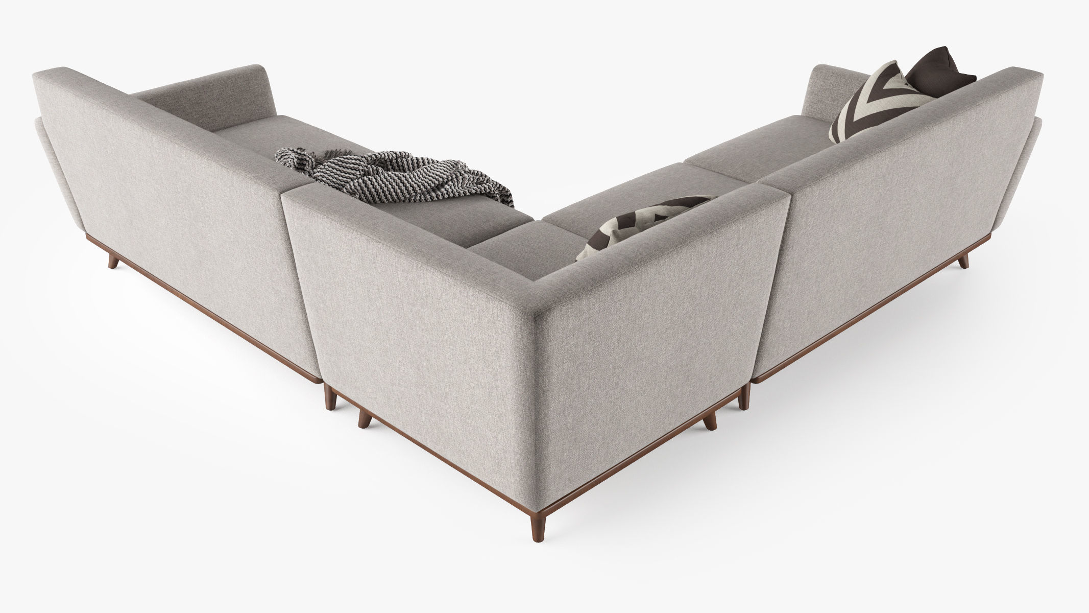 Joybird Hughes Corner Sectional Sofa 3D model_4