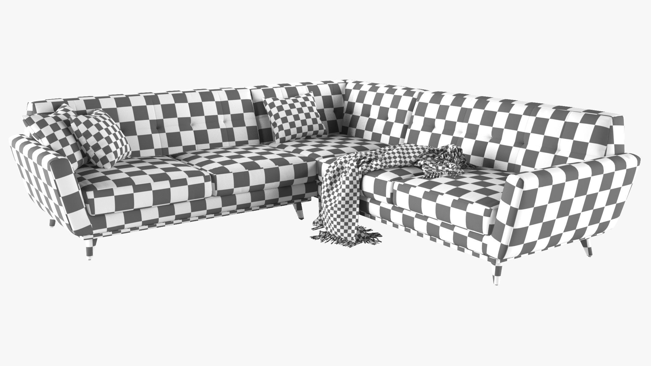 Joybird Hughes Corner Sectional Sofa 3D model_6