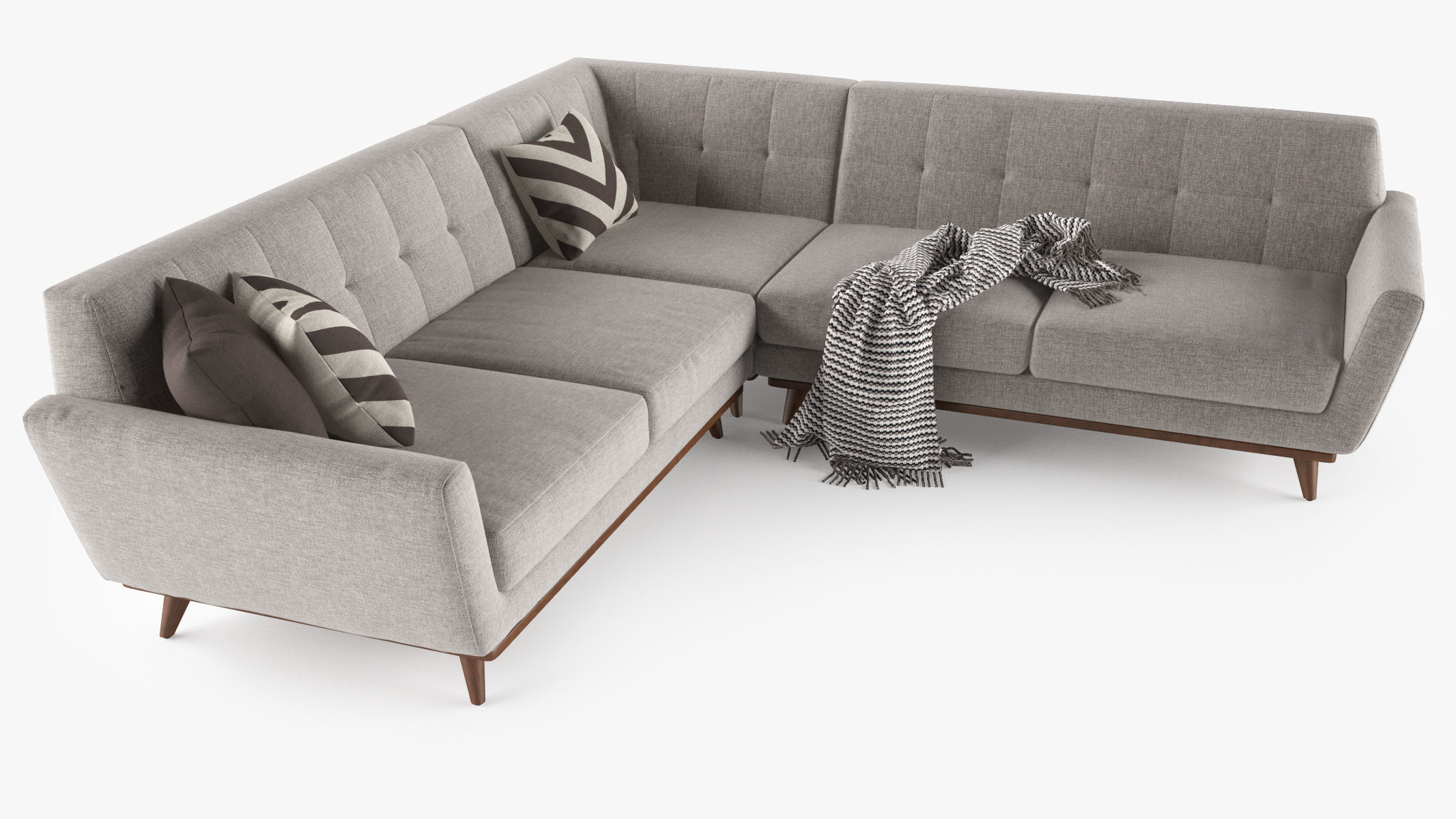 Joybird Hughes Corner Sectional Sofa 3D model_3
