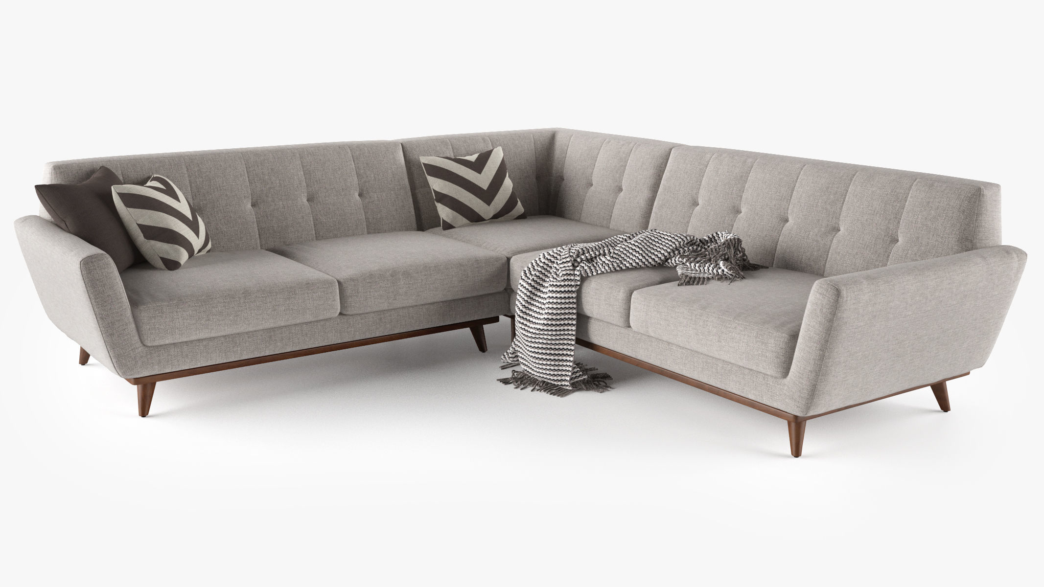 Joybird Hughes Corner Sectional Sofa 3D model_1
