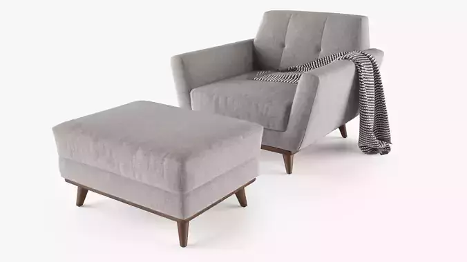 Joybird Hughes Chair and Ottoman