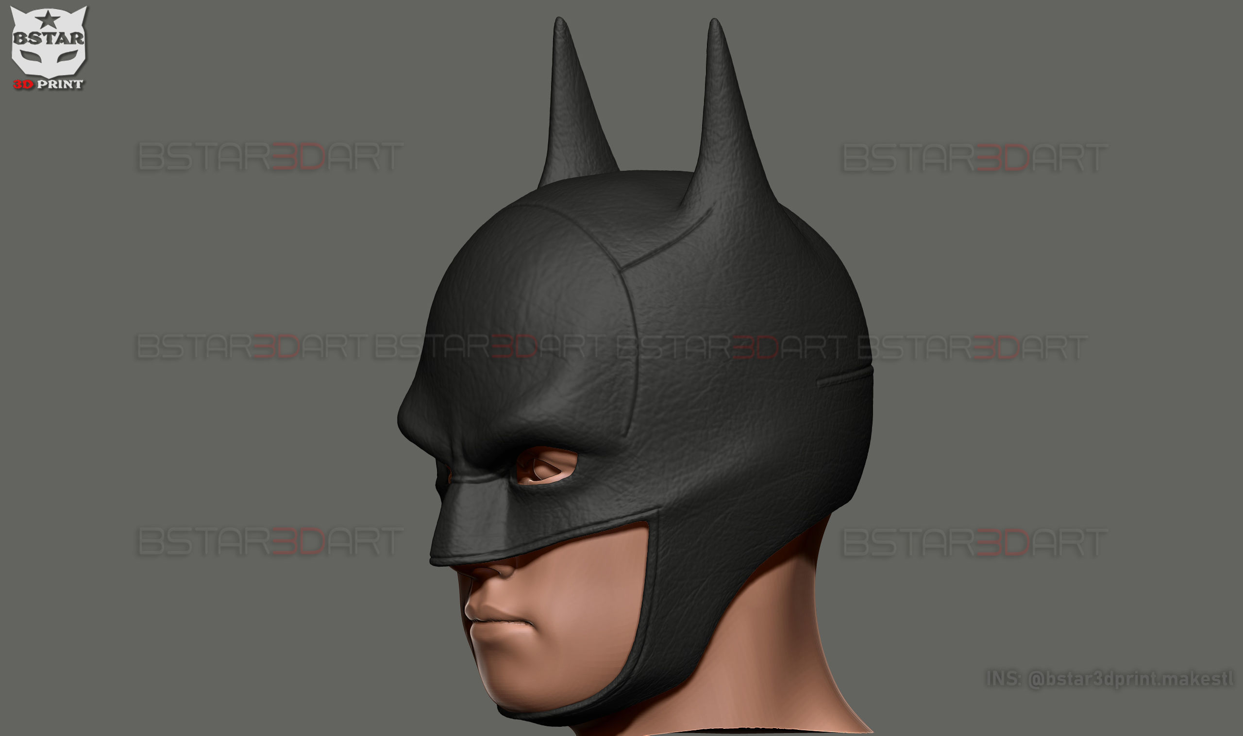 Batman Mask - Robert Pattinson - The Batman 2022 - DC comic 3D print model_28