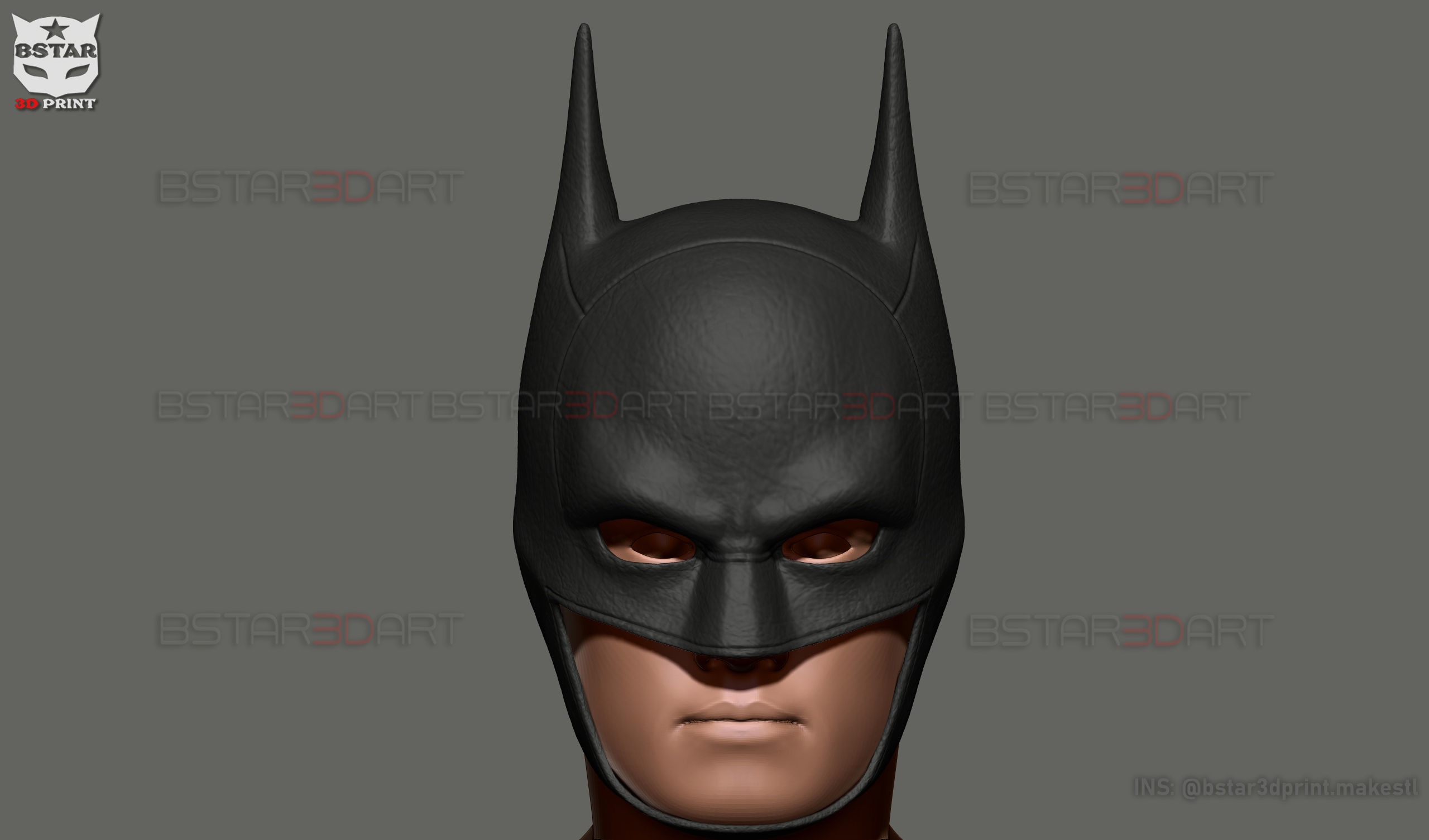 Batman Mask - Robert Pattinson - The Batman 2022 - DC comic 3D print model_27