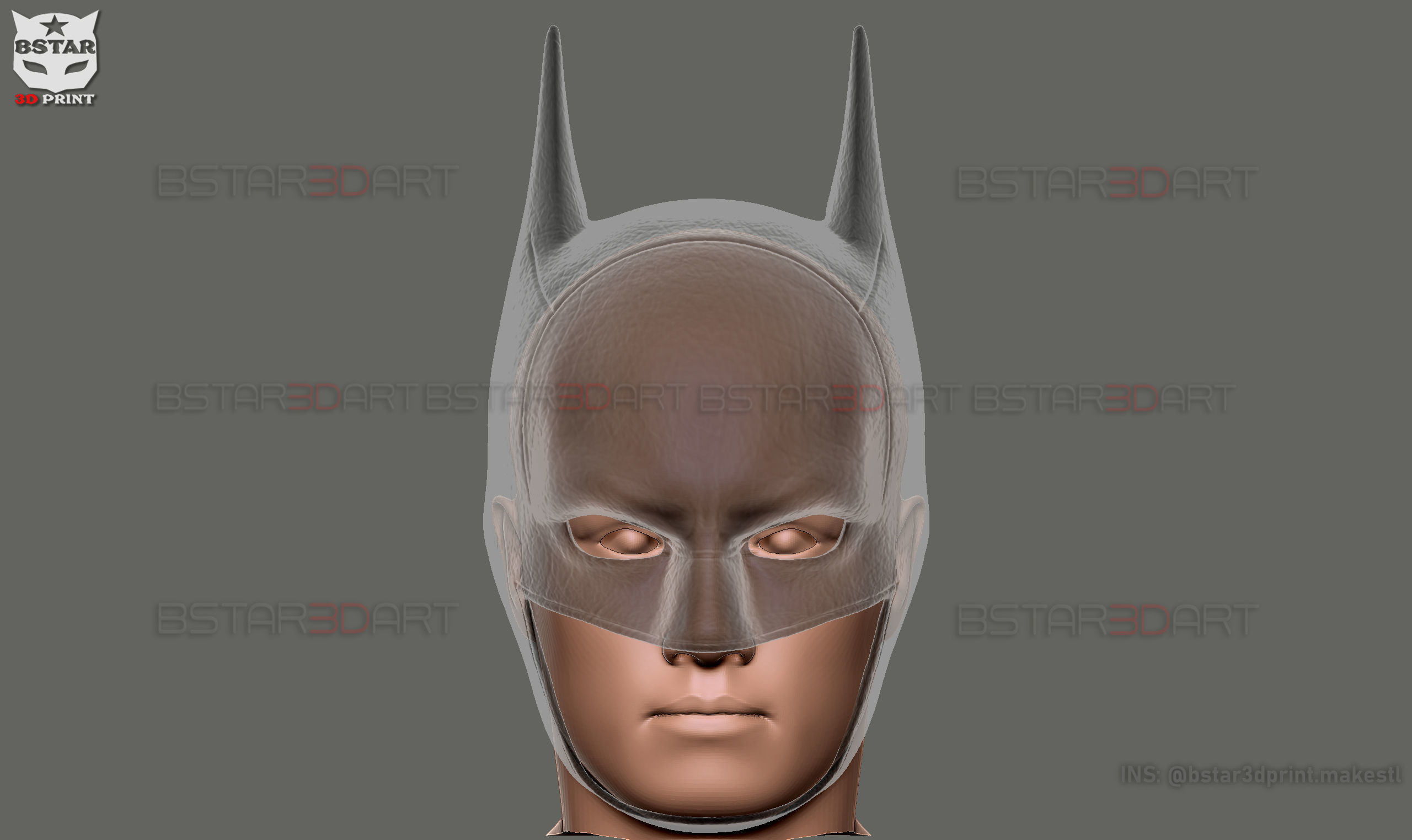 Batman Mask - Robert Pattinson - The Batman 2022 - DC comic 3D print model_29