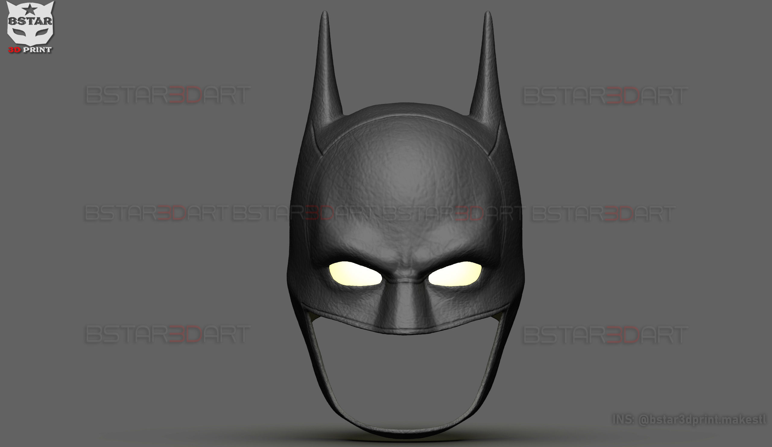 Batman Mask - Robert Pattinson - The Batman 2022 - DC comic 3D print model_9