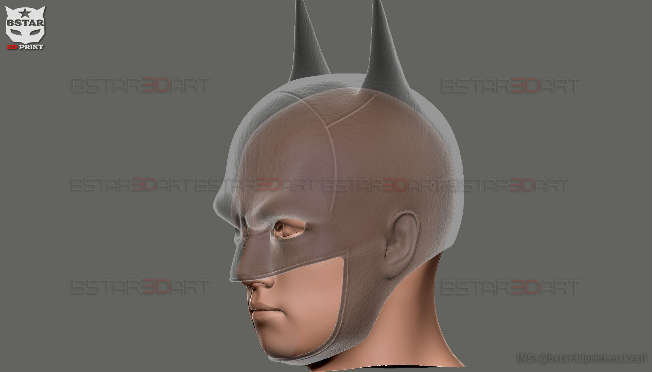 Batman Mask - Robert Pattinson - The Batman 2022 - DC comic 3D print model_30