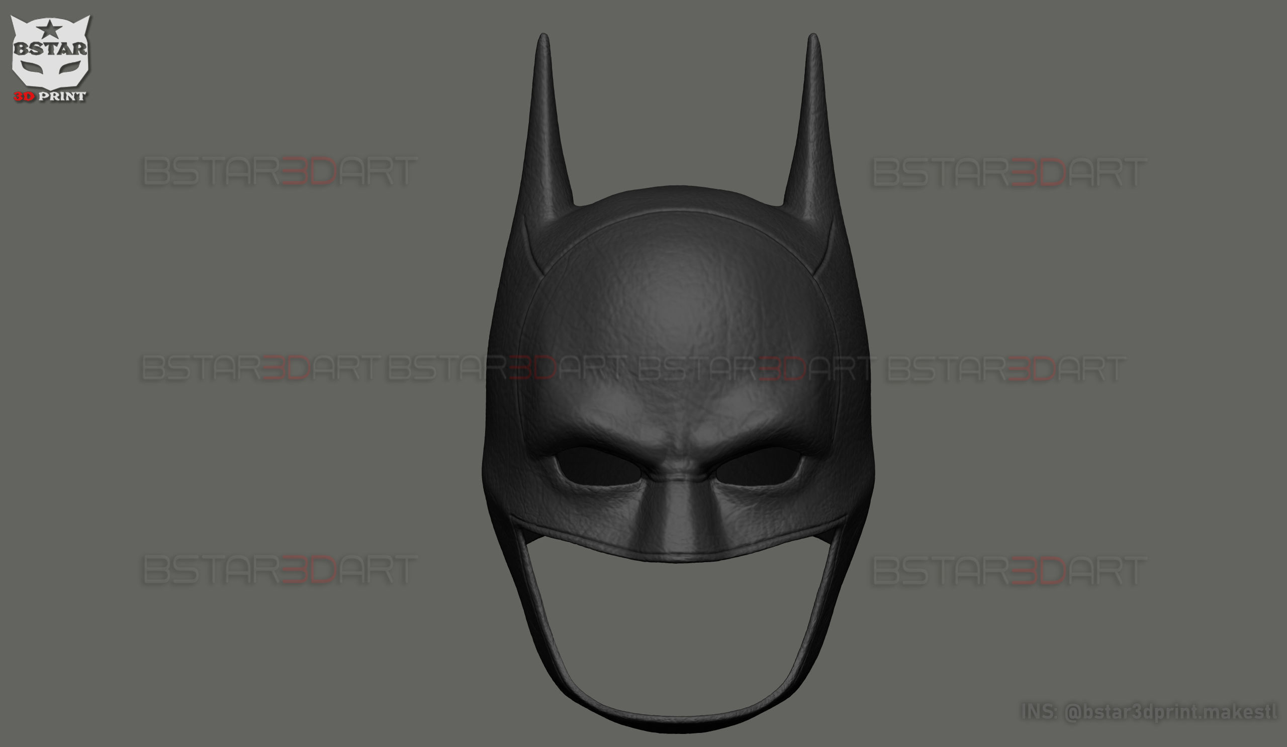 Batman Mask - Robert Pattinson - The Batman 2022 - DC comic 3D print model_13