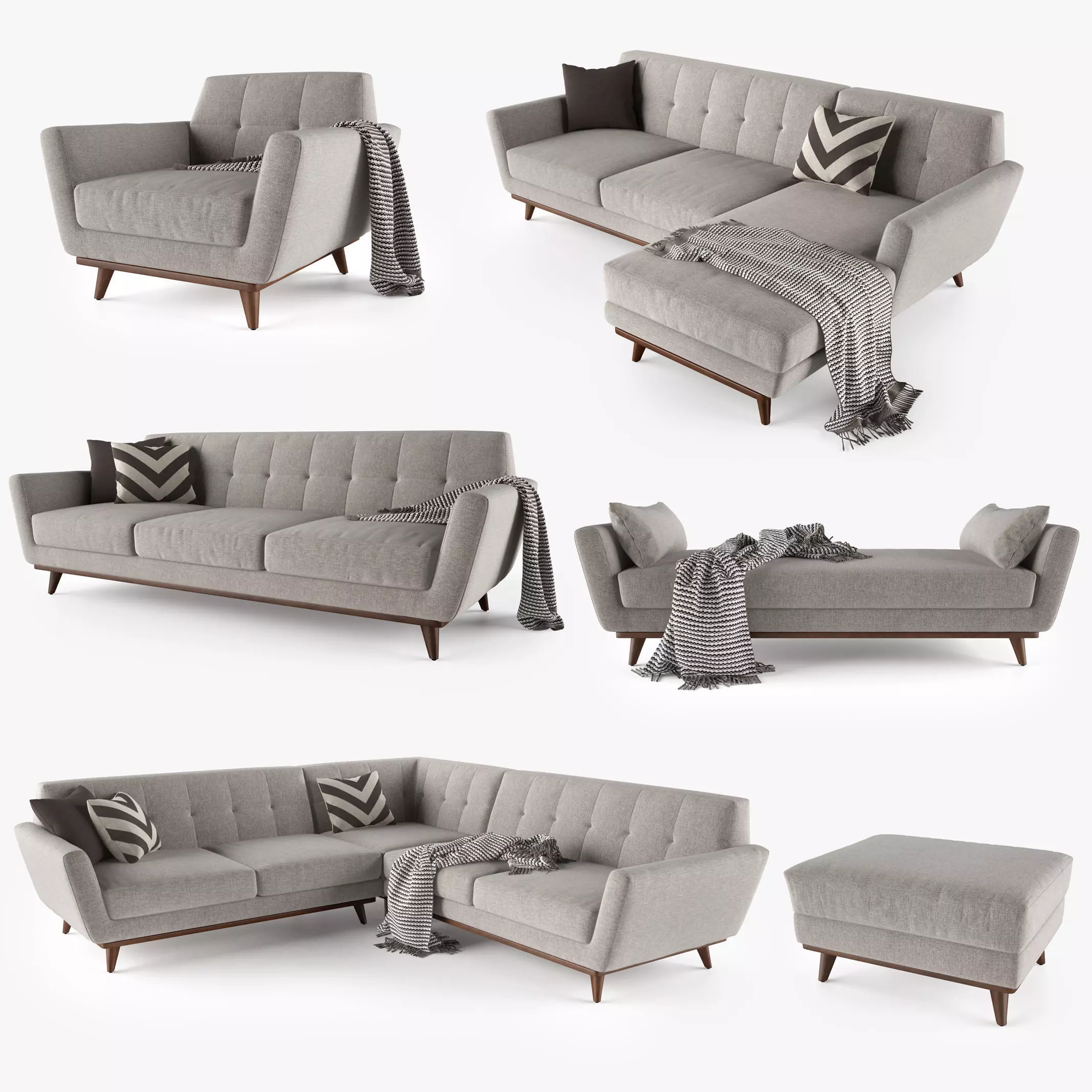 Joybird Hughes Sofa Collection 3D model_0