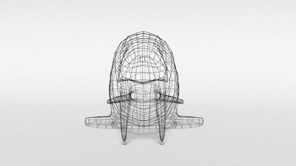 Low Poly Cartoon Walrus Low-poly 3D model_16