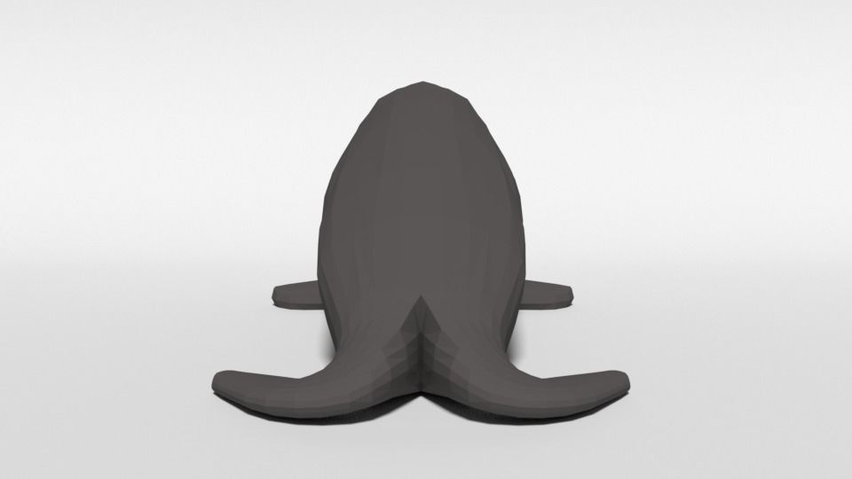Low Poly Cartoon Walrus Low-poly 3D model_3