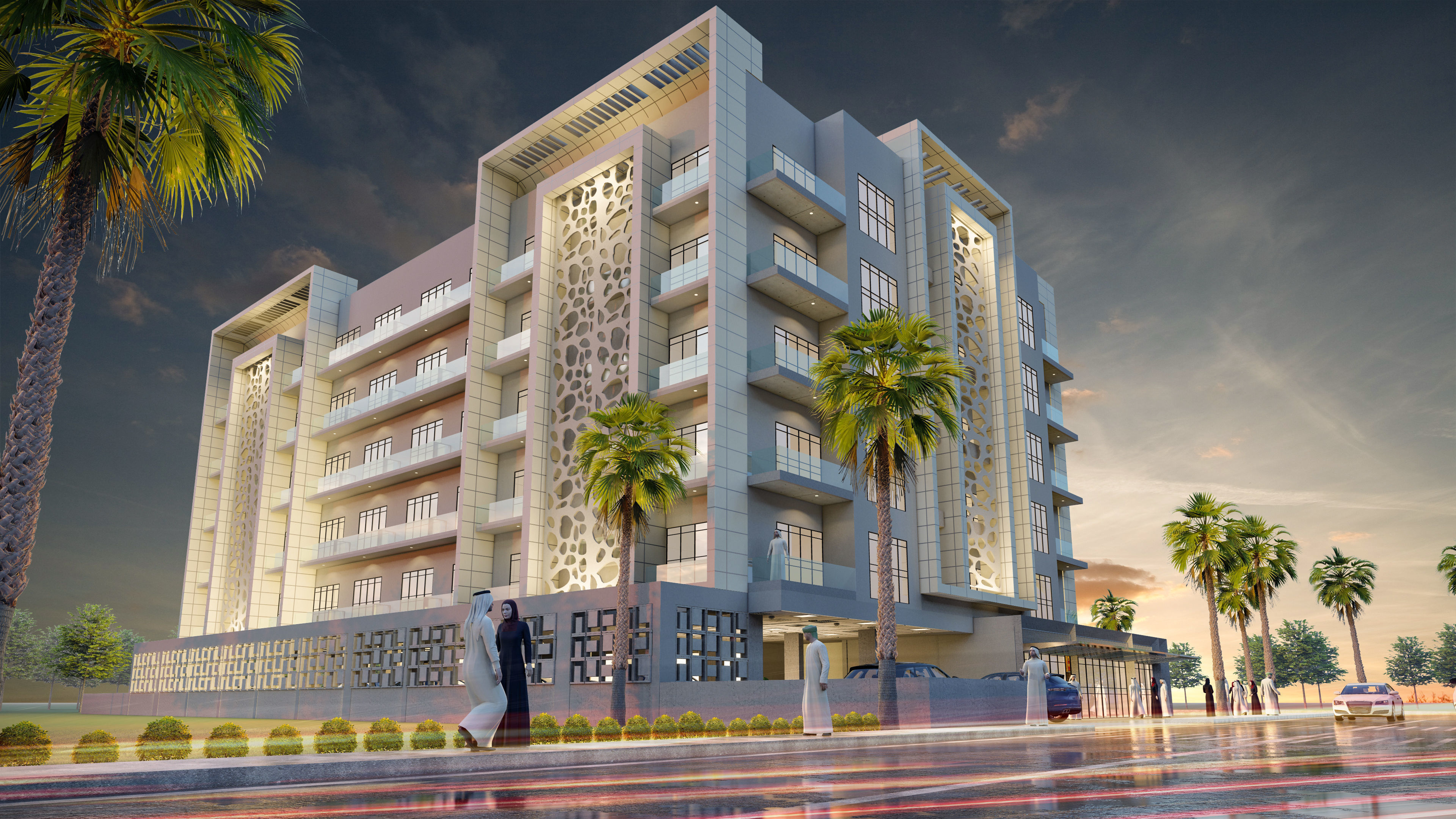 Apartment building 3d model 3D model_2