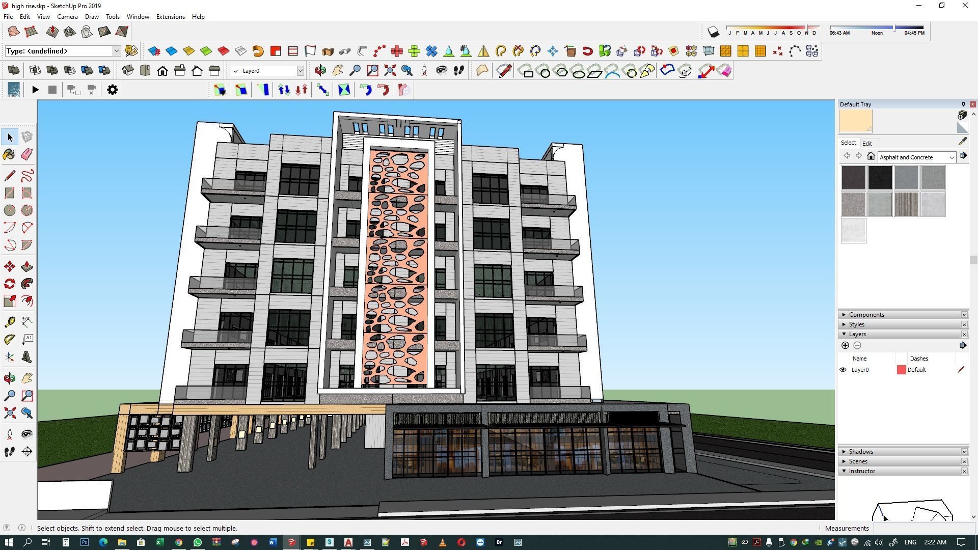 Apartment building 3d model 3D model_11