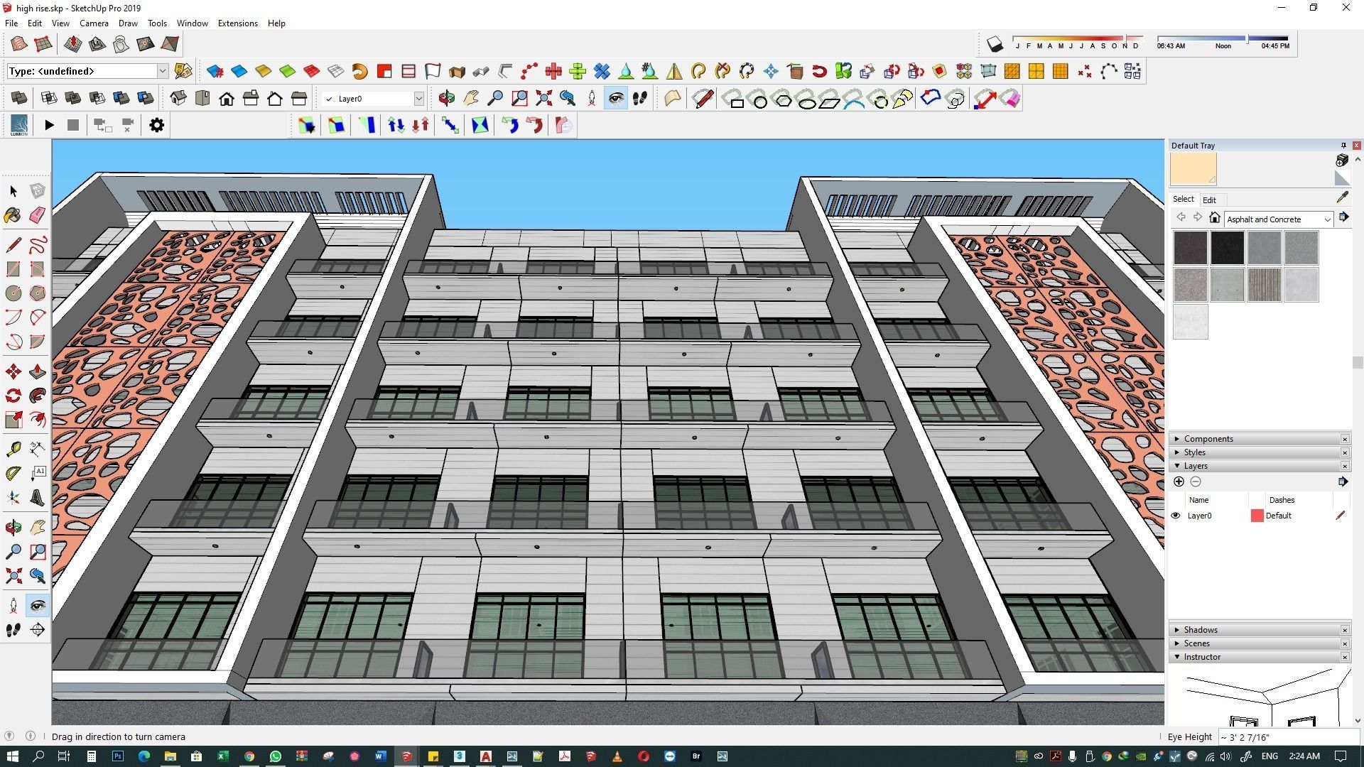 Apartment building 3d model 3D model_36