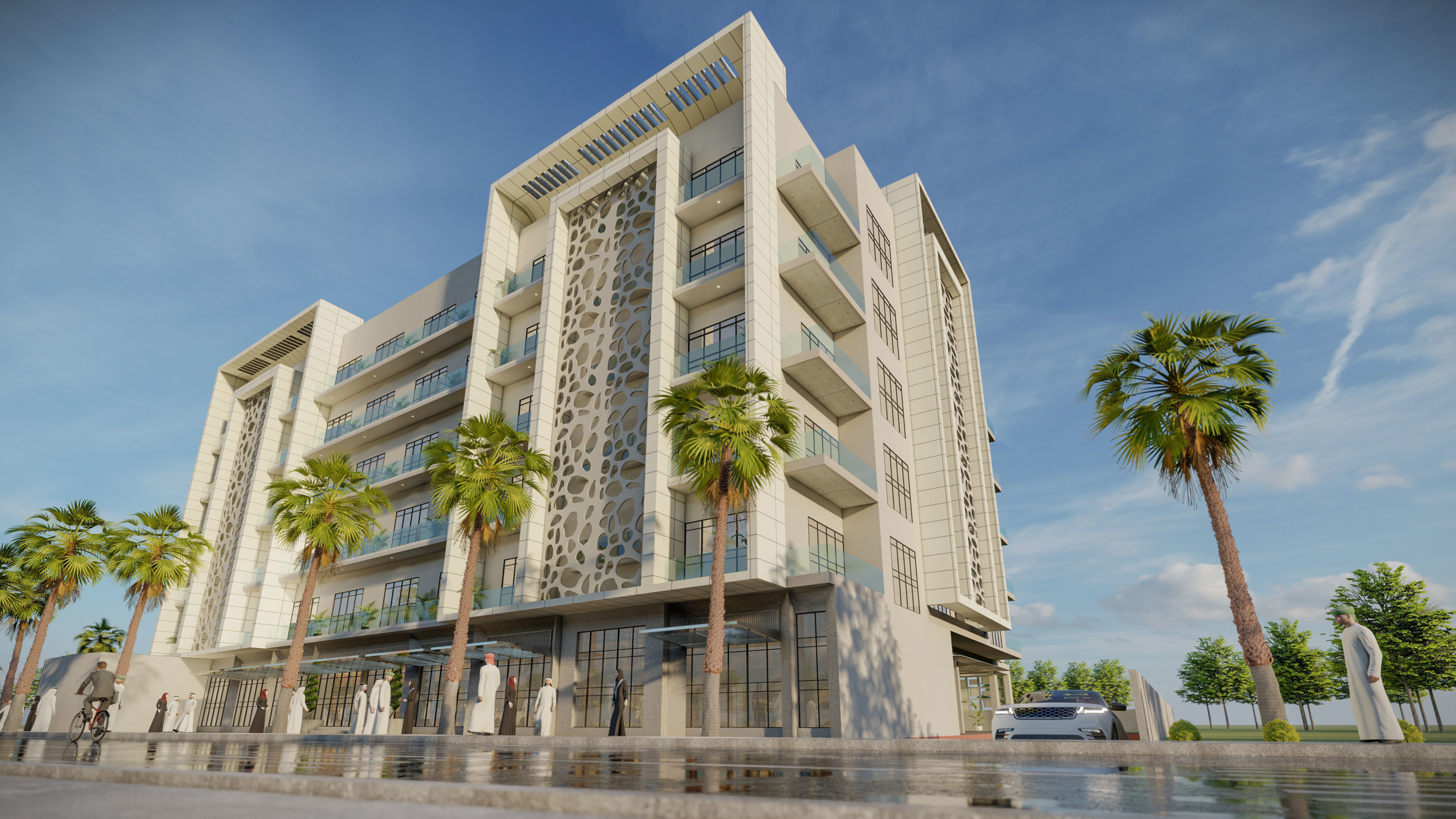 Apartment building 3d model 3D model_4