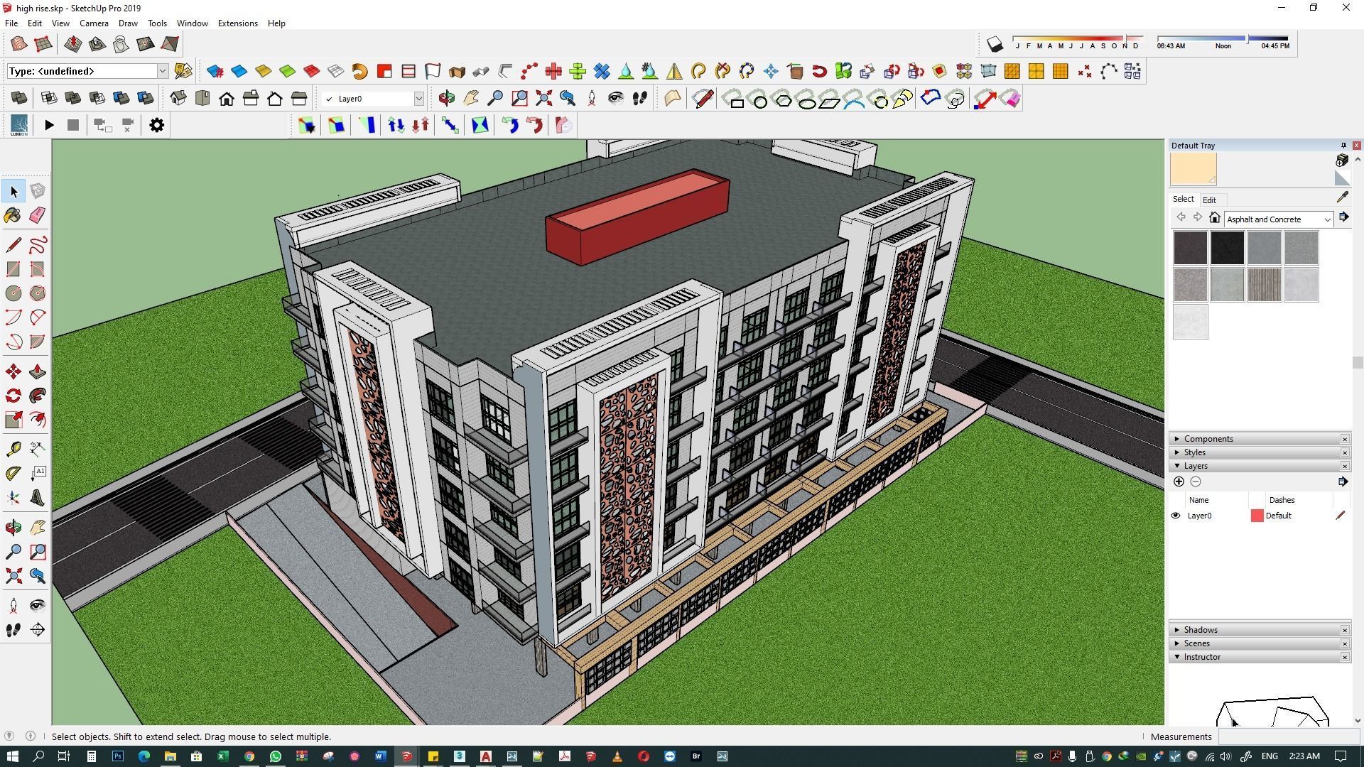Apartment building 3d model 3D model_23