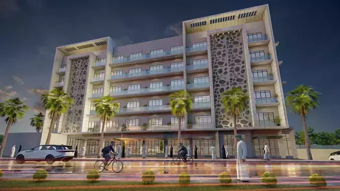 Apartment building 3d model