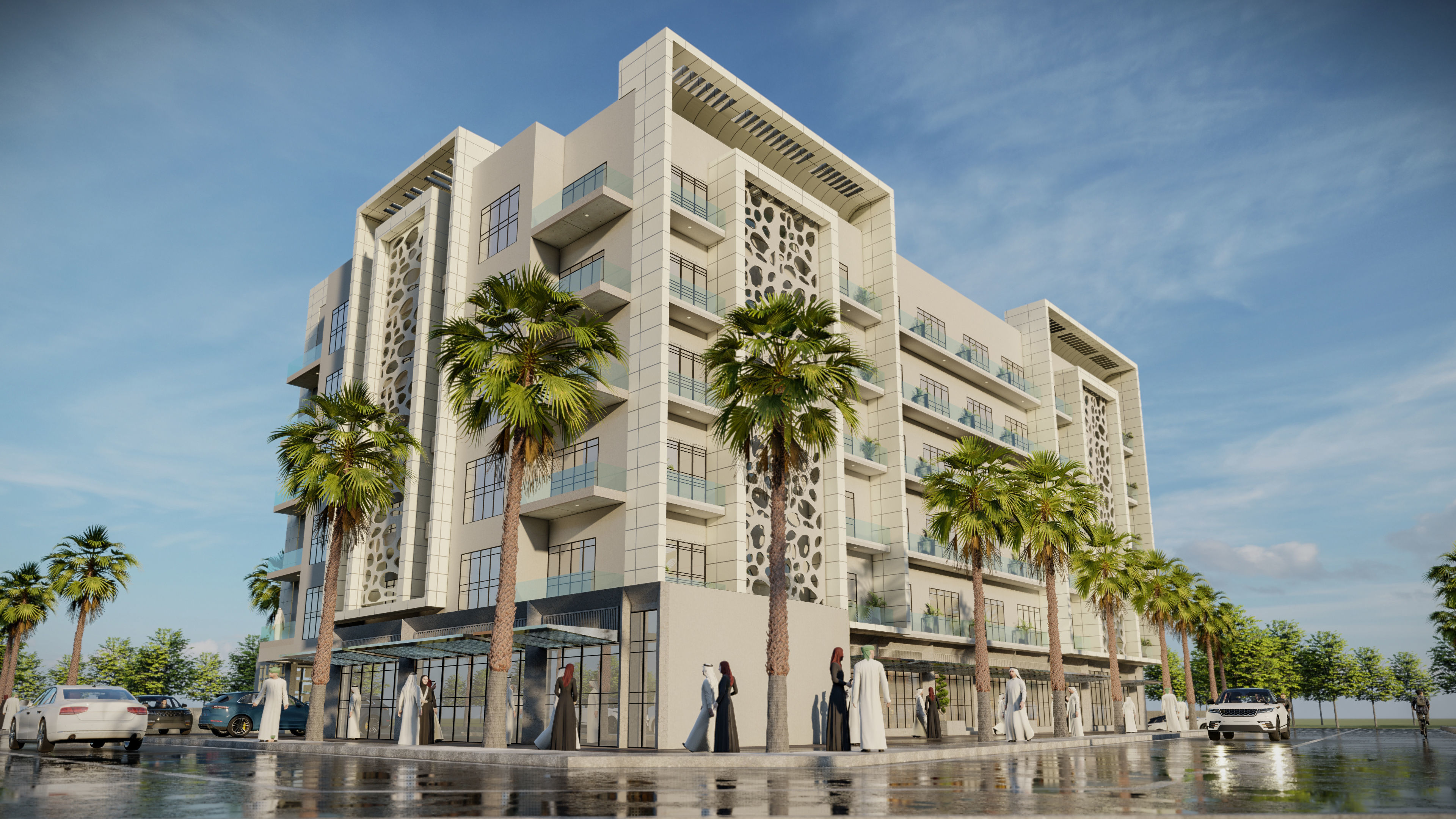 Apartment building 3d model 3D model_3