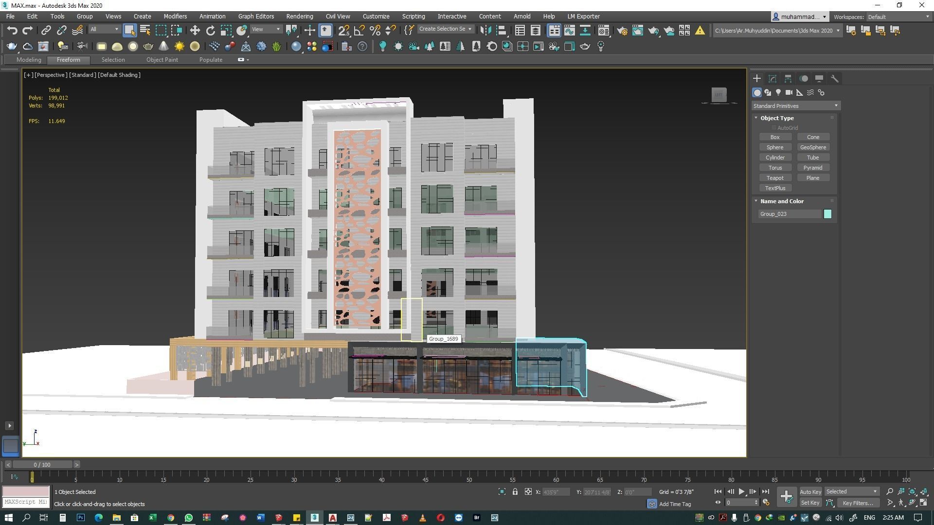 Apartment building 3d model 3D model_43