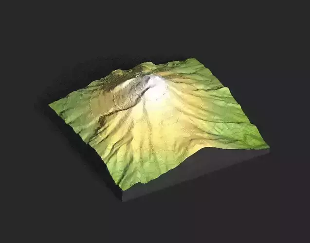3D MODEL OF MT TARANAKI FOR CNC AND 3D PRINTING 3D model