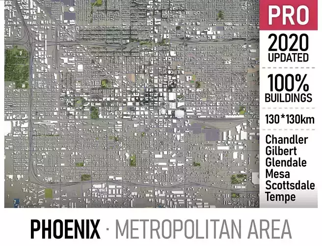 Phoenix Metropolitan Area 3D Model Collection