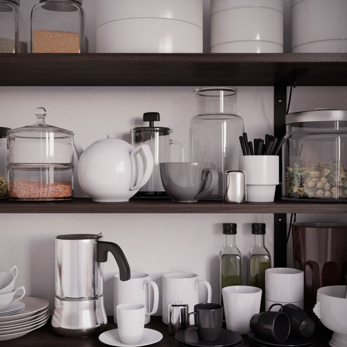 Kitchen Set 3D model_3