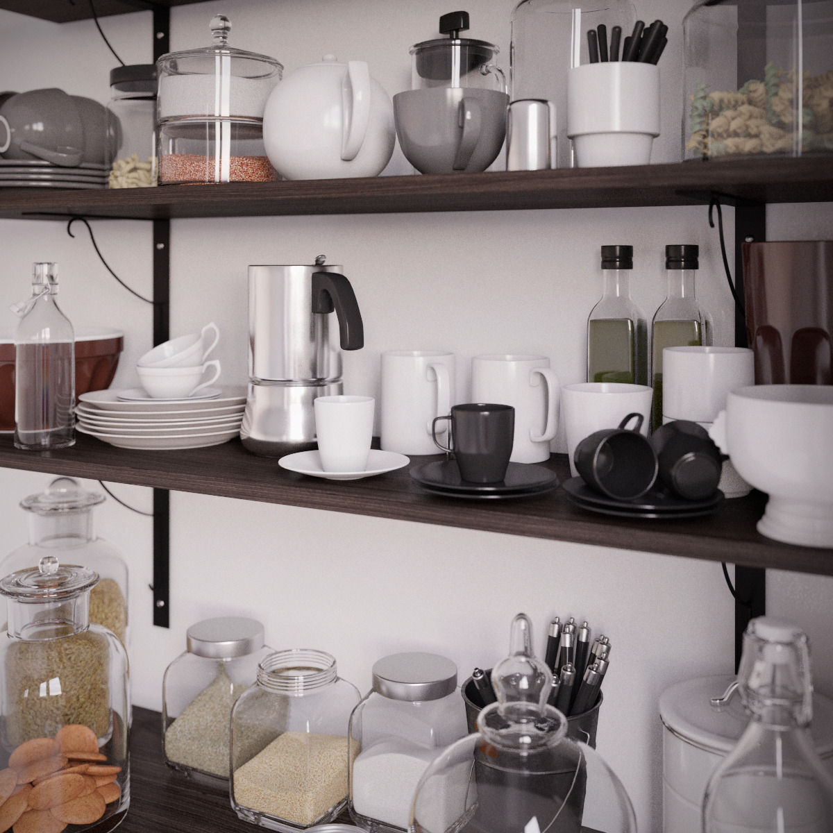 Kitchen Set 3D model_2