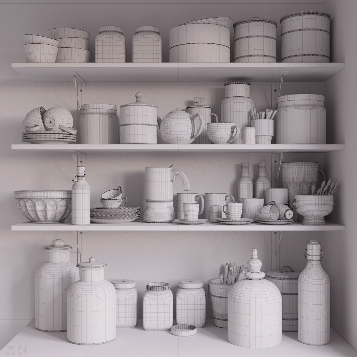 Kitchen Set 3D model_5