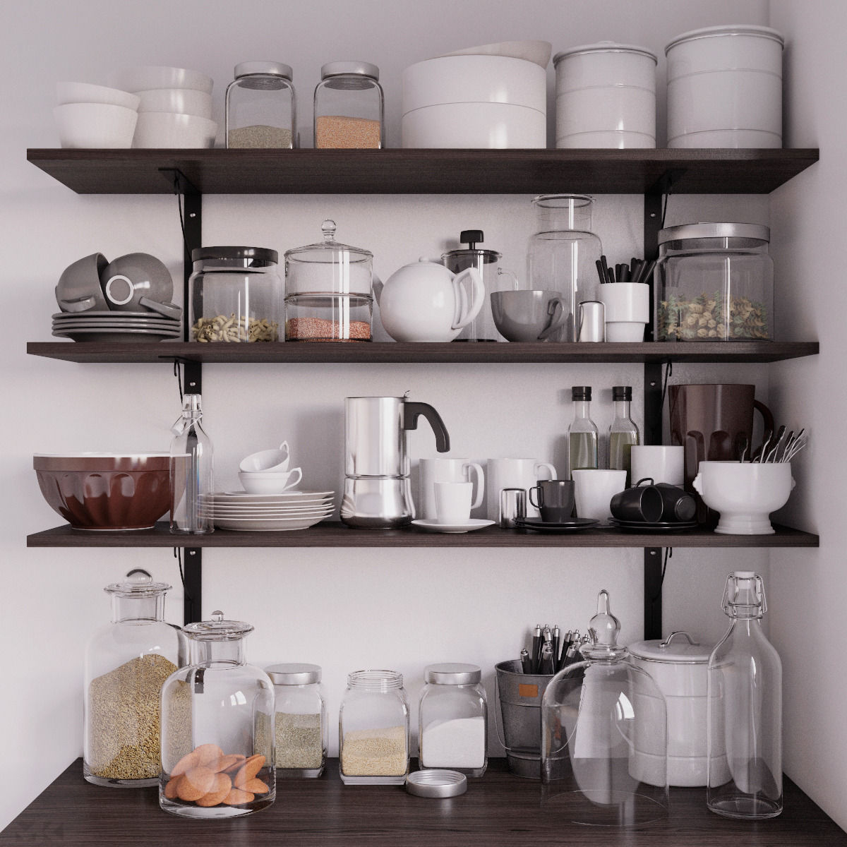 Kitchen Set 3D model_0