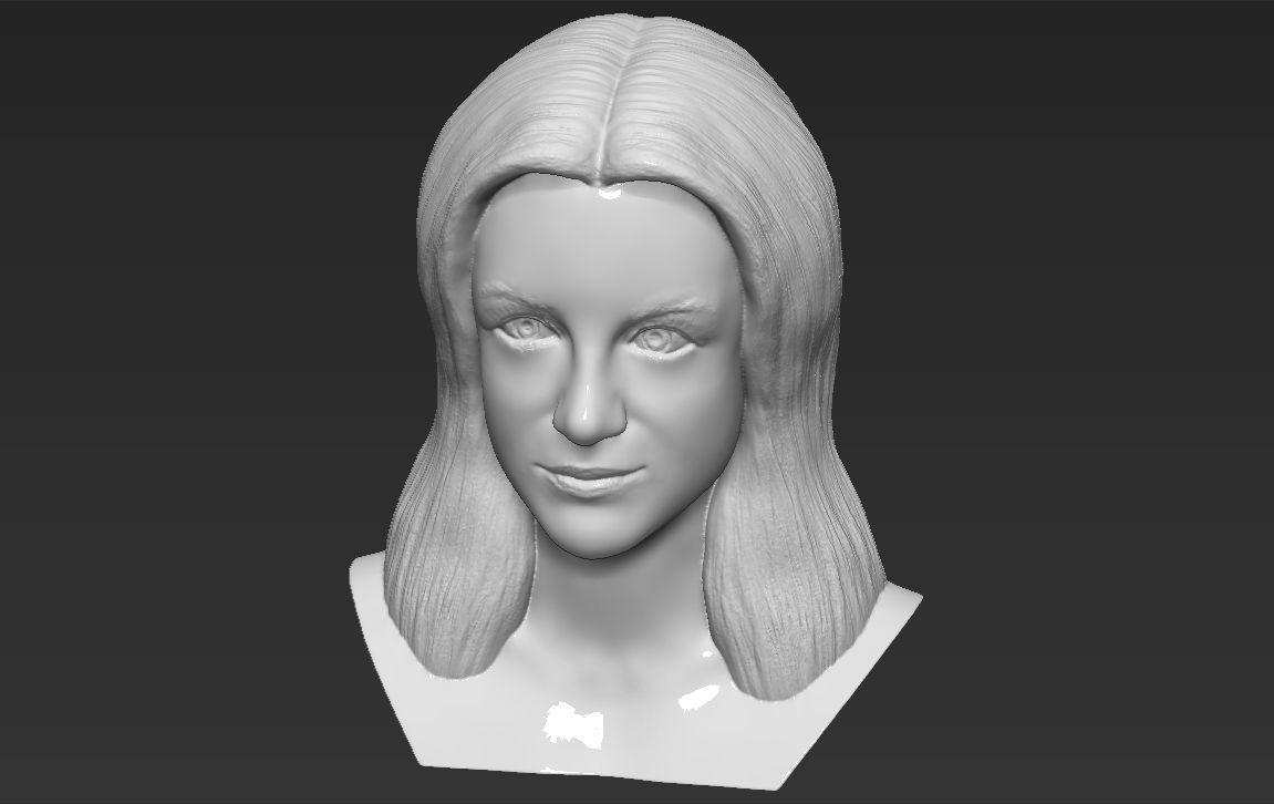 Britney Spears bust 3D printing ready stl obj formats 3D print model_13