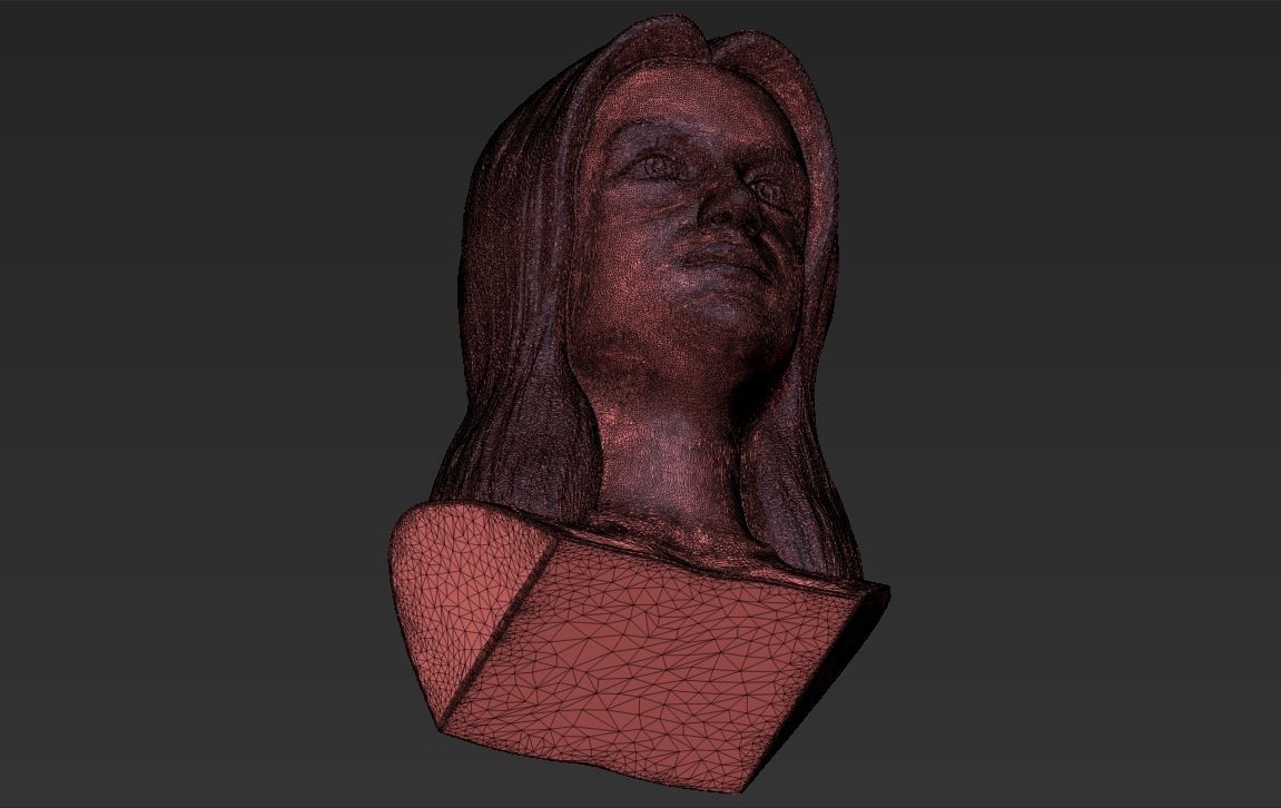 Britney Spears bust 3D printing ready stl obj formats 3D print model_28