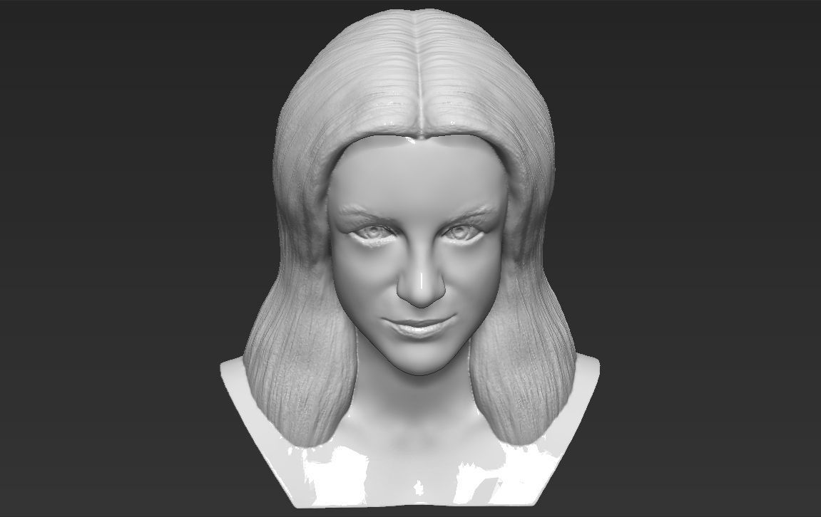 Britney Spears bust 3D printing ready stl obj formats 3D print model_14