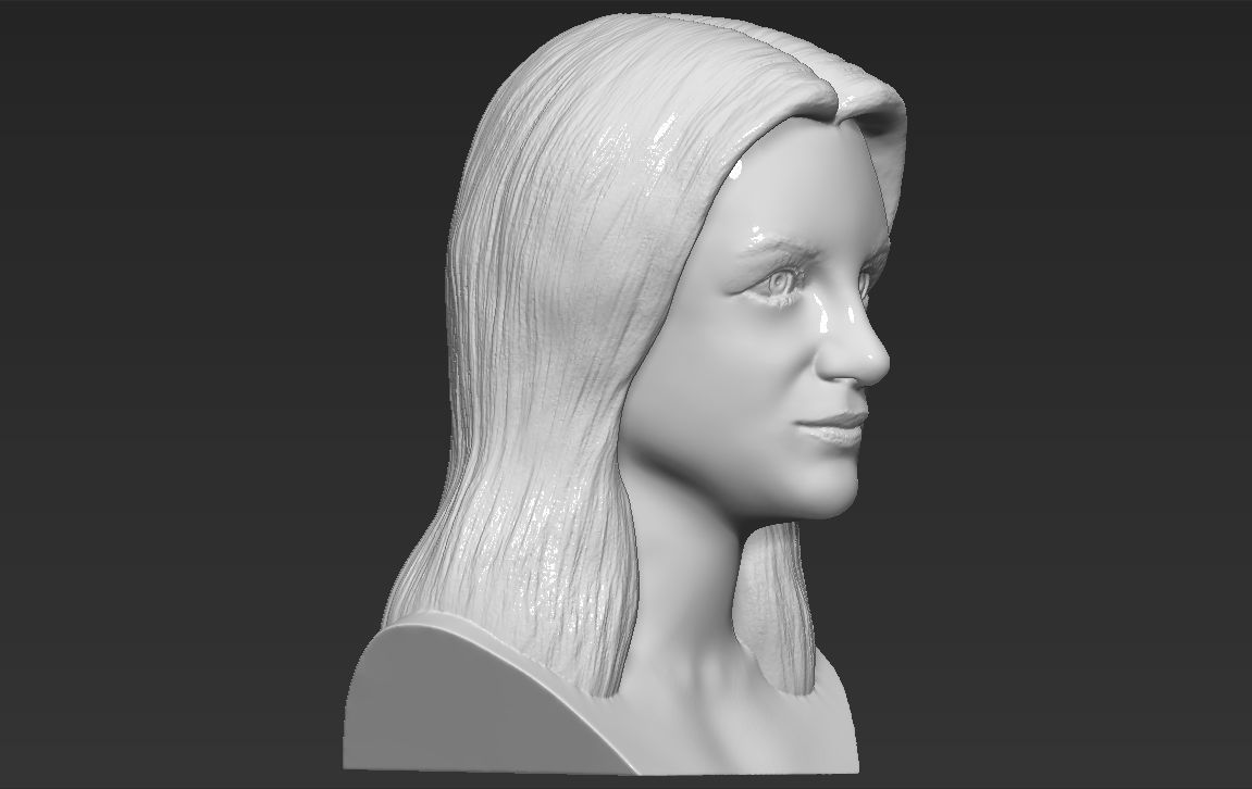 Britney Spears bust 3D printing ready stl obj formats 3D print model_8